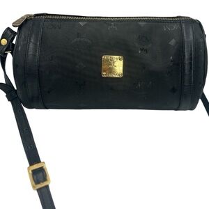 Mcm visetos black shoulder bag